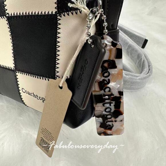 Coach Alter/Ego Small Slouchy Shoulder Bag In Checkerboard Leather CAO22 NWT - Picture 7 of 11